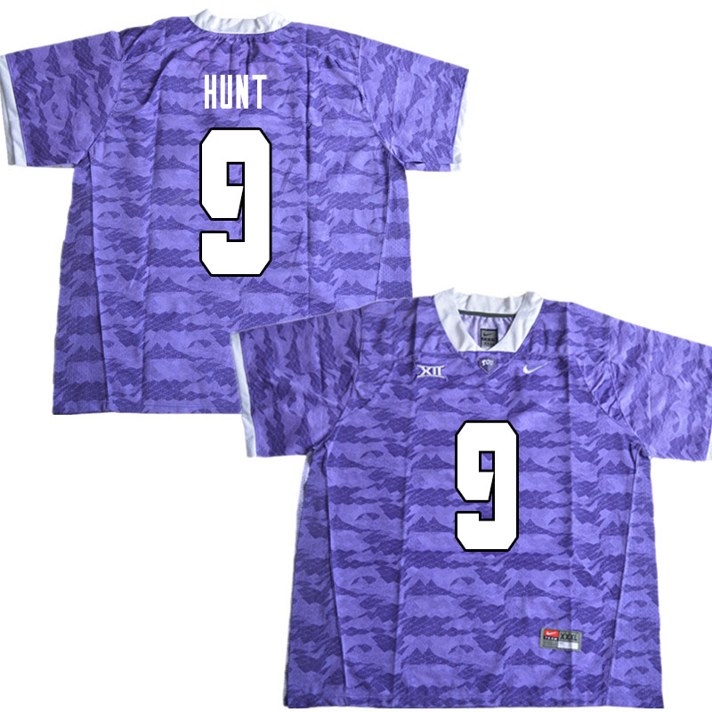 Men #9 Tevailance Hunt TCU Horned Frogs College Football Jerseys Sale-Limited Purple - Click Image to Close